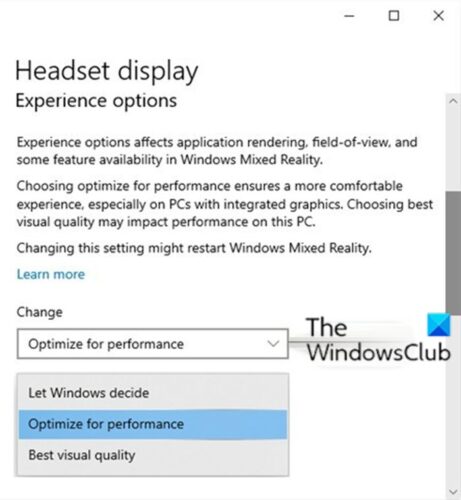 How to configure Mixed Reality settings in Windows 10 Change-Experience-Options-for-Mixed-Reality-Headset-Display-461x500.jpg