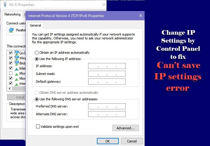 Fix Can’t save IP settings error on Windows 11/10 Change-IP-by-Control-Panel.jpg