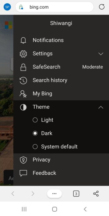 How to change Microsoft Edge browser themes, background and appearance change-theme-in-edge-android-e1622830700702-354x700.jpg