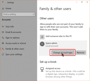 How to change a Standard user to Administrator account & vice versa change-user-account-type-from-settings-300x270.png