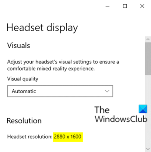How to configure Mixed Reality settings in Windows 10 Check-Mixed-Reality-Headset-Resolution-496x500.png