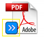 The chevron (>>) character in a blue box icon overlay explained Chevron-character-in-a-blue-box-icon-overlay-150x131.png