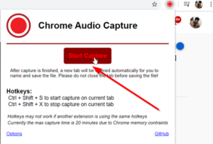 How to capture or record audio from the browser tab of Chrome or Firefox in Windows 10 Chrome-Audio-Start-Capture-300x202.png