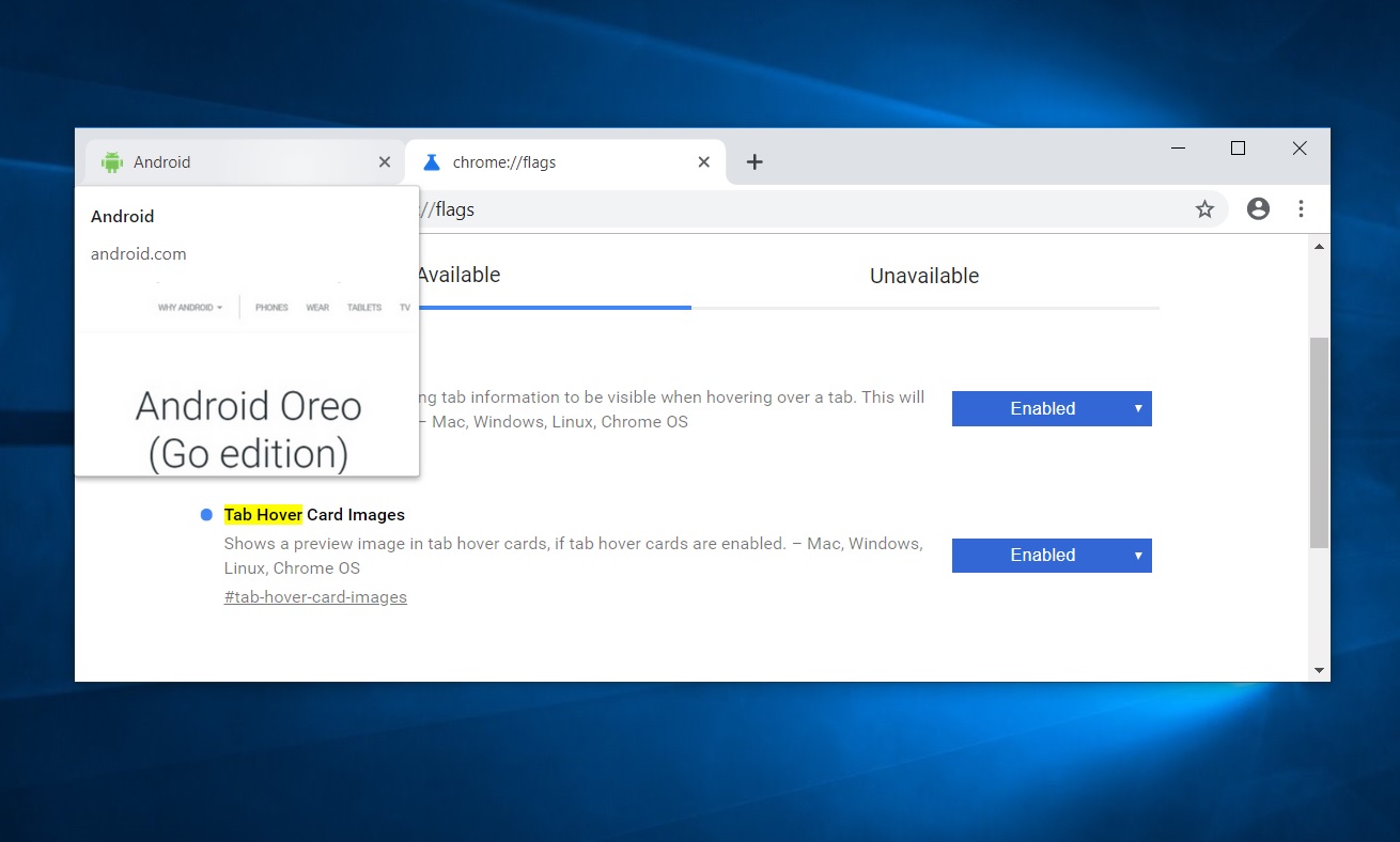 Chrome for Windows gets experimental tab hover cards, new extensions menu Chrome-Canary-tab-preview.jpg