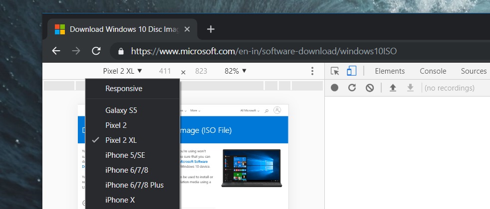 Download Windows 10 May 2019 Update ISO images Chrome-developer-tools.jpg