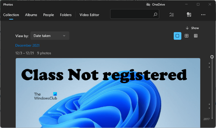Fix Class not registered error when opening pictures in Windows 11/10 Class-not-registered-error-opening-Photos.png