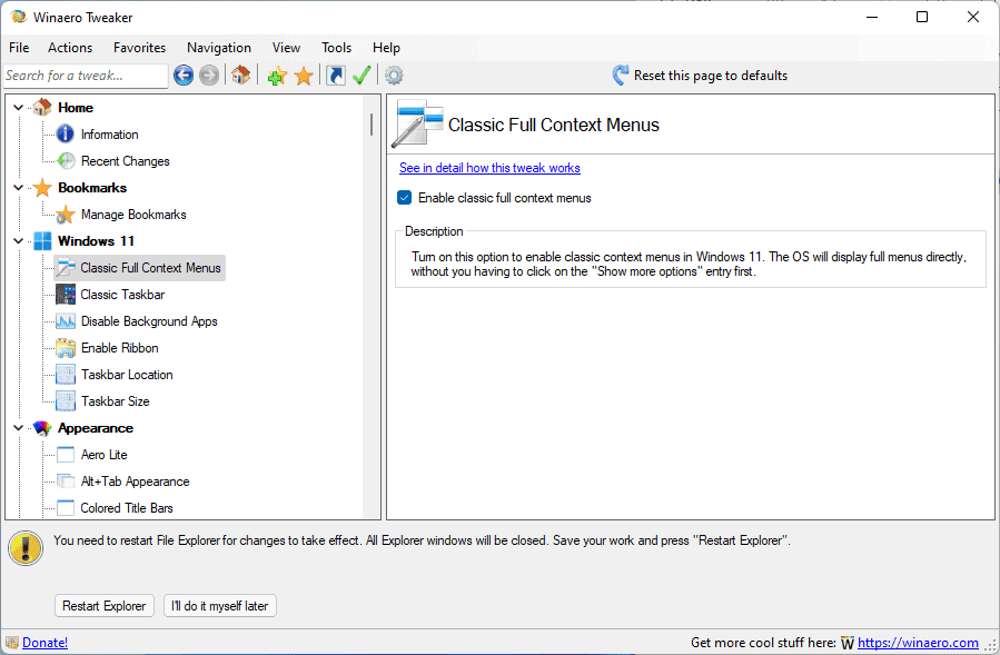 How to restore the classic File Explorer context menu in Windows 11 classic-context-menu.png