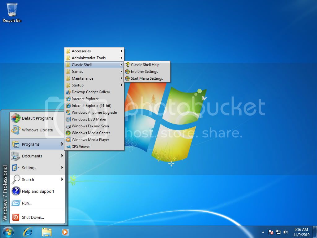 Please help me return my start menu and ability to search in file explorer! Classic Shell... ClassicShell_4.jpg