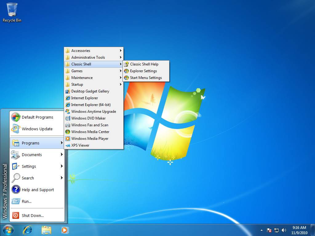 Missing Menu Item Windows 10 (Classic Shell) ClassicShell_4.jpg
