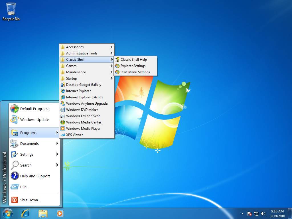 How do I enable the classic view or classic shell in windows 10? ClassicShell_4.jpg