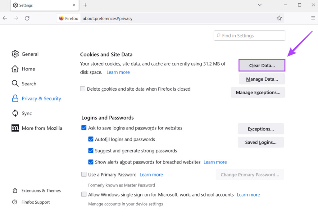 Best Fixes for Firefox High CPU Usage on Windows 11 Clear-Cookies-and-Cache.jpg