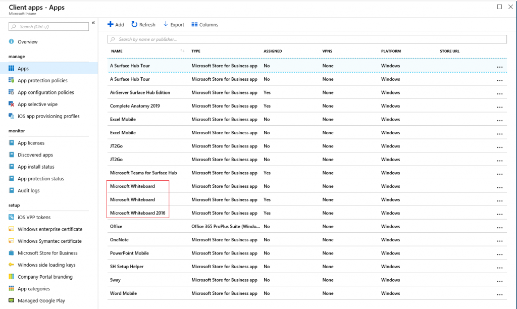 Surface Hub and Restricted Group access - not working Client-Apps-1024x612.png