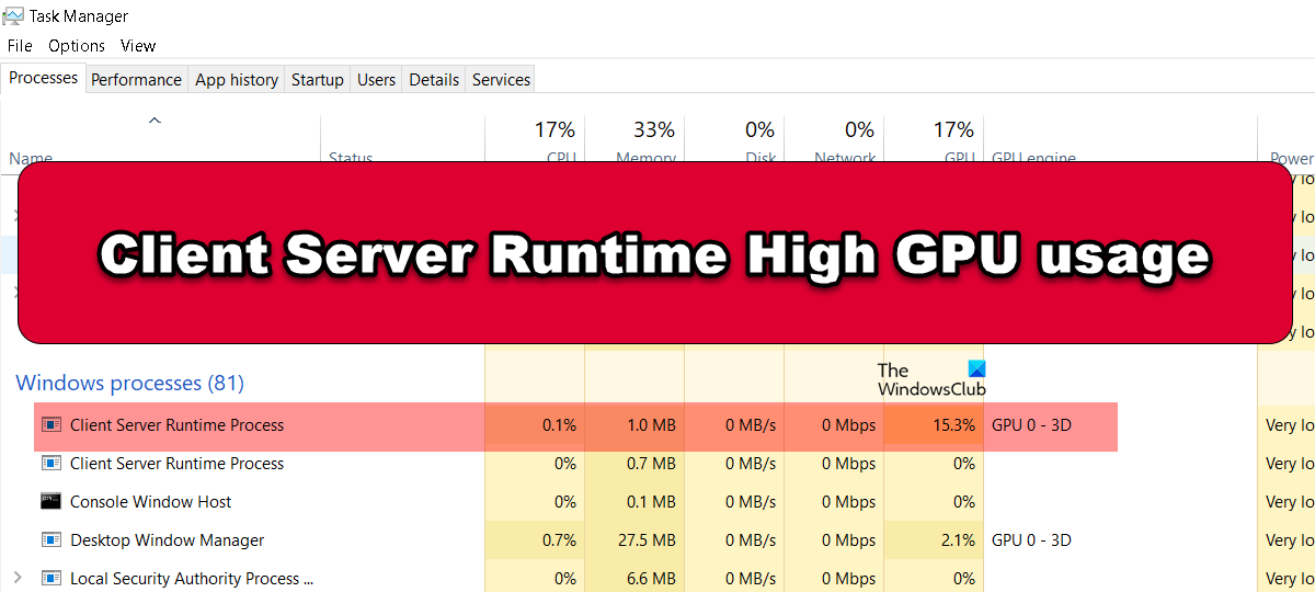 Client Server Runtime High GPU usage [Fixed] client-server-runtime.png