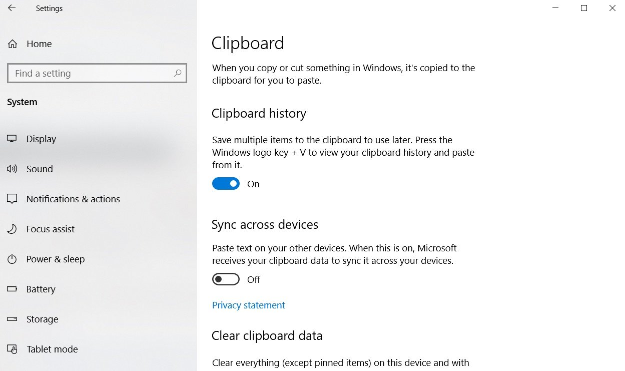 How the Cloud Clipboard feature works in Windows 10 October 2018 Update Clipboard-in-Windows-10.jpg
