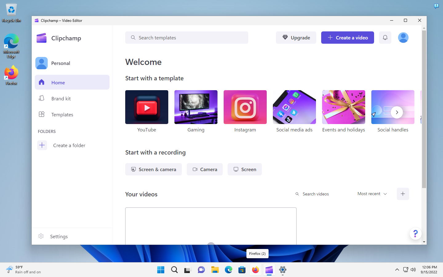 Windows 11 version 22H2: new and updated apps clipchamp.png