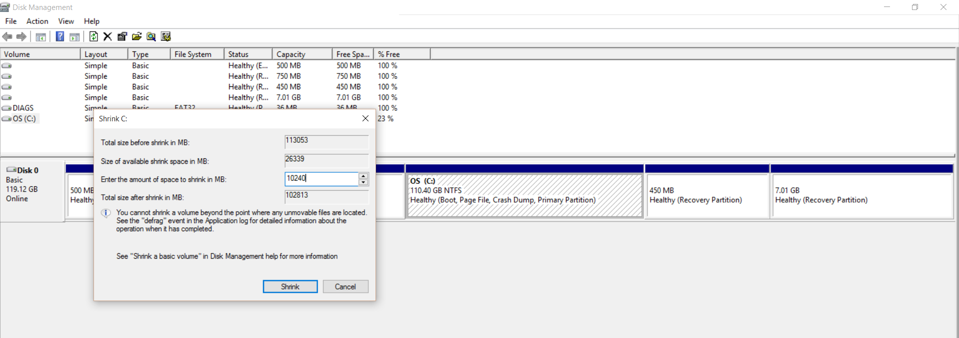 Size of available shrink space does not equate Free Space clPEm.png