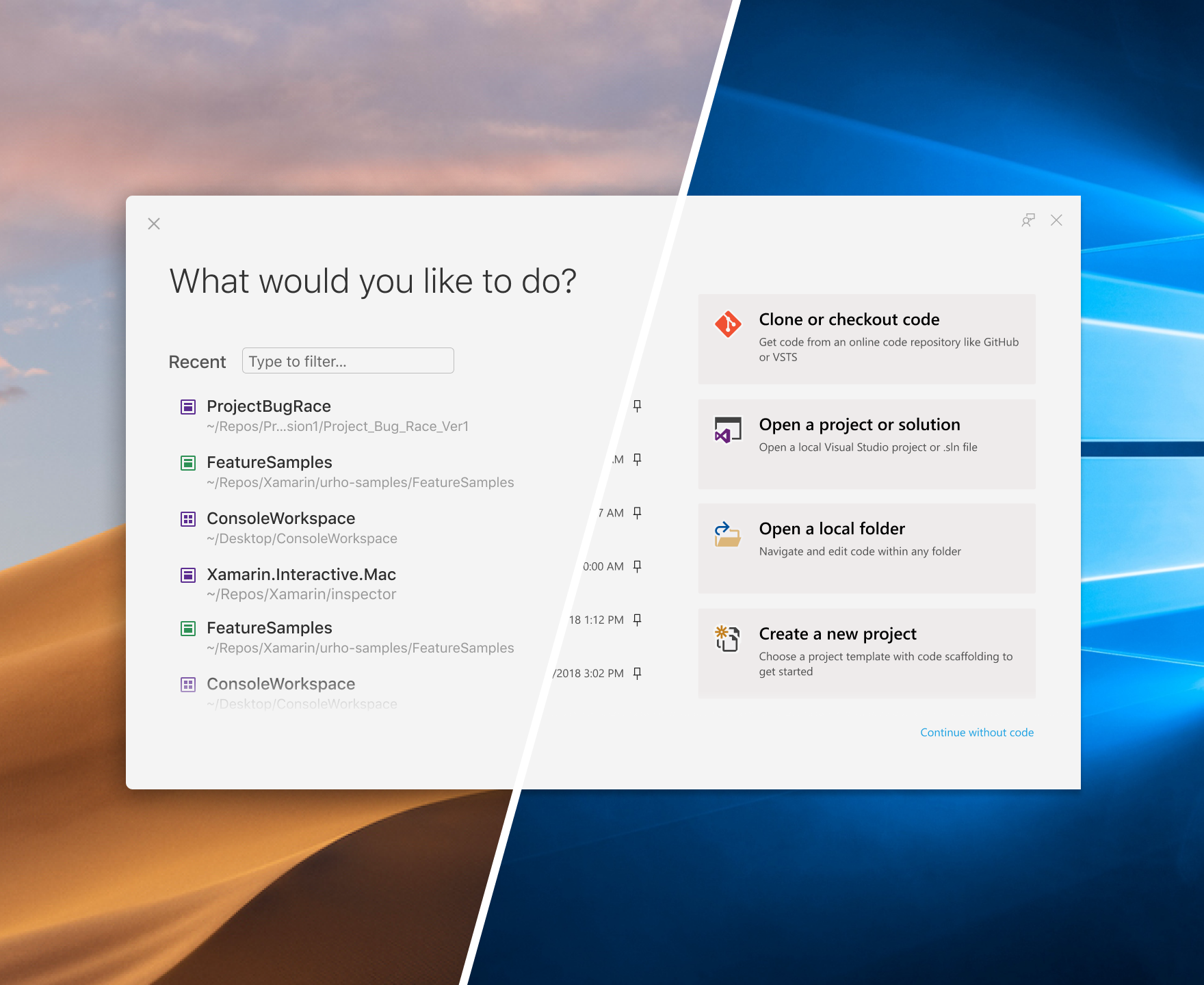 Visual Studio 2019 Launch Event on April 2 command-bar-all.png