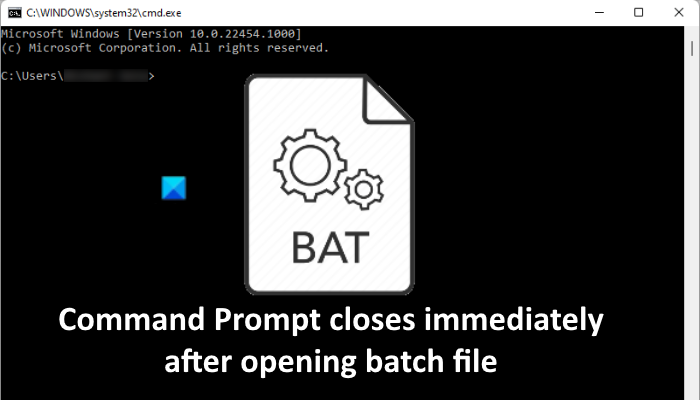 Command Prompt Closes Immediately After Opening Batch File