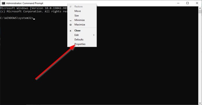 How to change the Background and Foreground Color in Command Prompt Command-Prompt-Properties.jpg