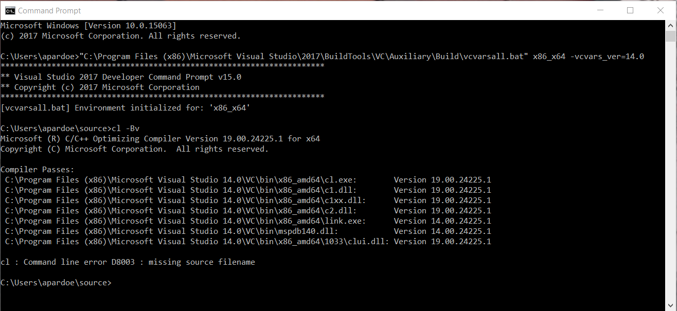 Visual Studio failes to recognize DXSDK_DIR macro and error: S1023 when installing MSVC++ 2010 CommandPrompt1102.png
