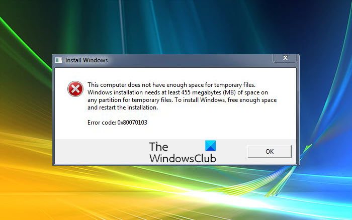 This computer does not have enough space for temporary files, Error 0x80070103 computer-does-not-have-enough-space-for-temporary-files.jpg