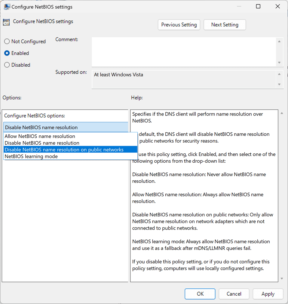 Microsoft starts to phase out NetBIOS and LLMNR to focus on mDNS configure-netbios-windows.png