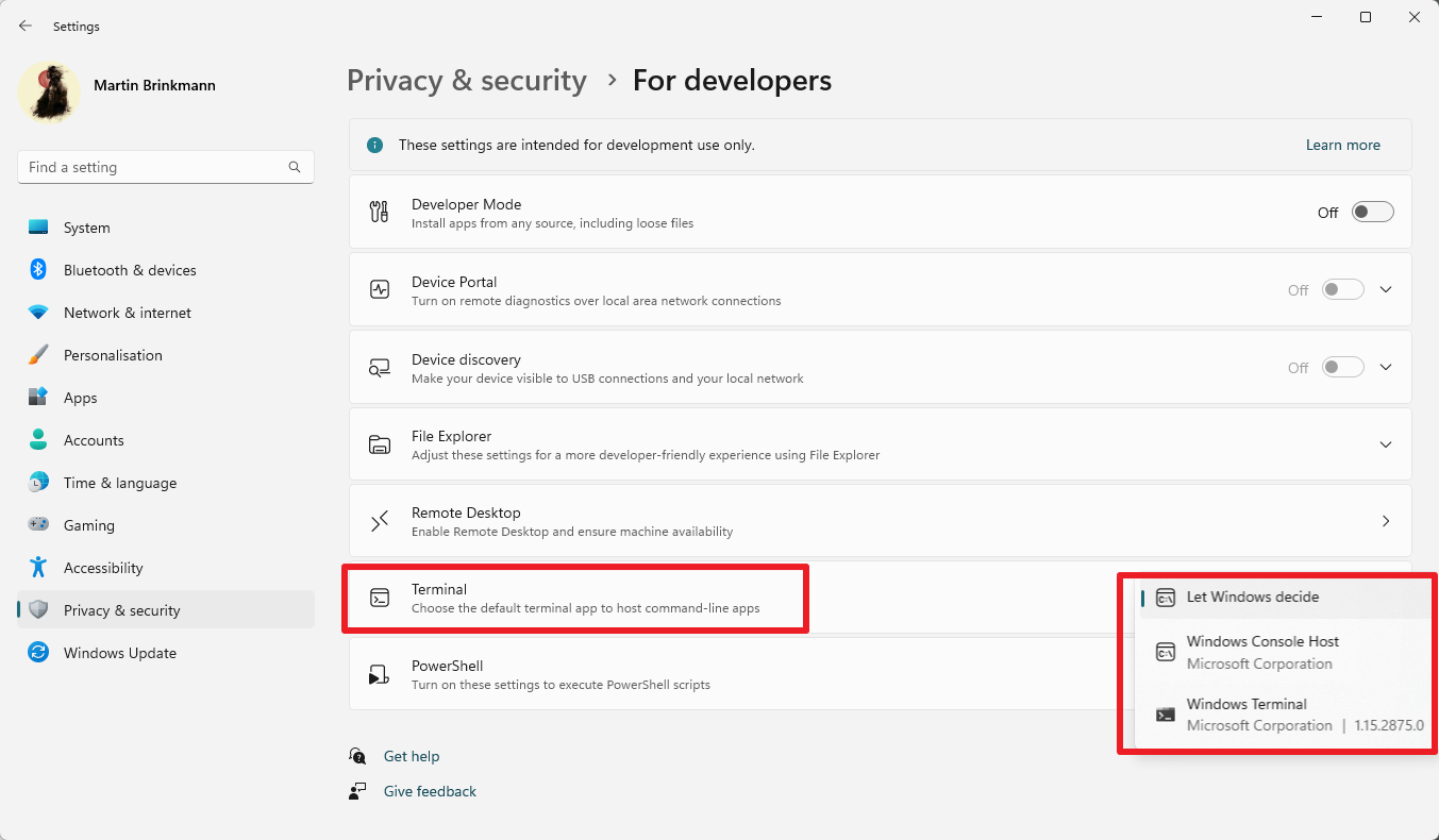 Windows Terminal becomes new default command line tool in Windows 11 configure-windows-terminal.png