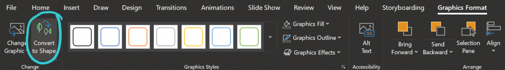 New Sketchy Shapes feature for Office 365 Word, PowerPoint, and Excel convert-to-shape-1024x143.png