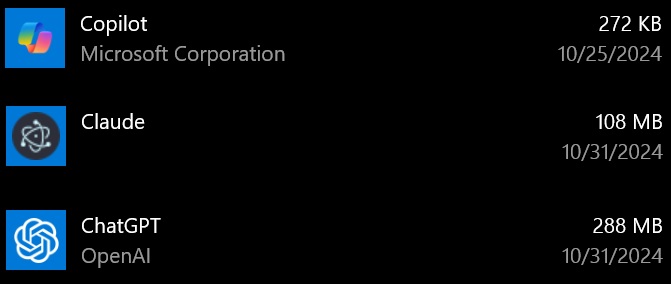 After ChatGPT, Claude AI’s Windows 11 app is another Chrome-based Electron wrapper Copilot-Claude-ChatGPT-apps-for-Windows.jpg