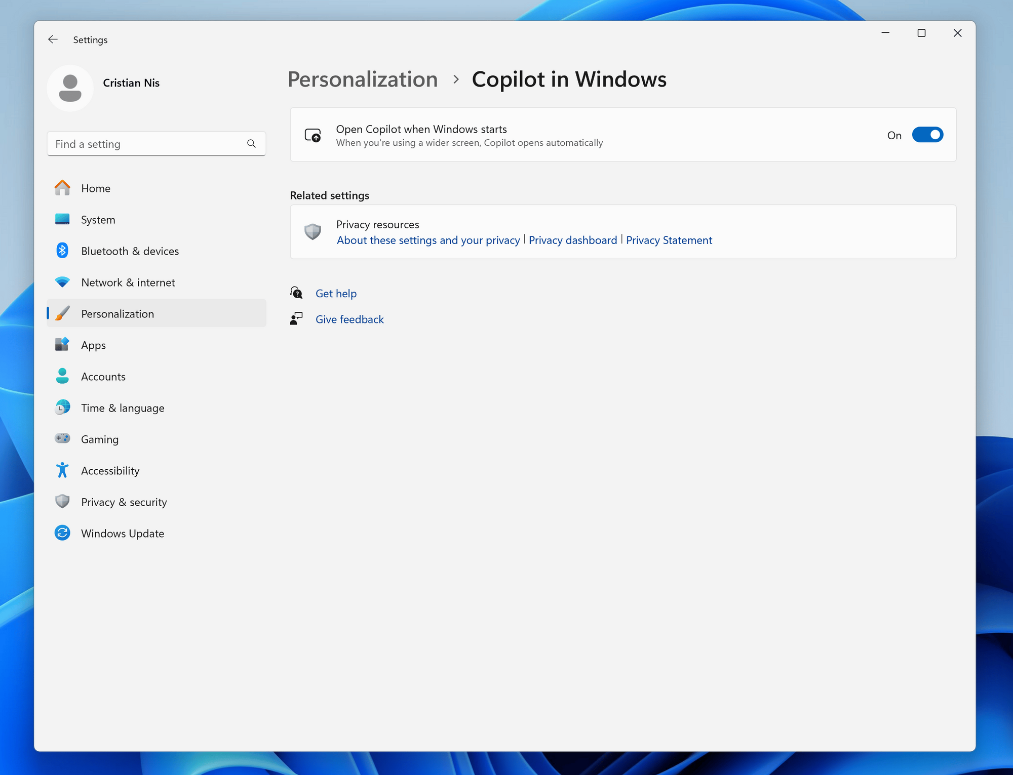 Microsoft configures Windows Copilot to launch automatically on certain setups copilot-in-windows.png