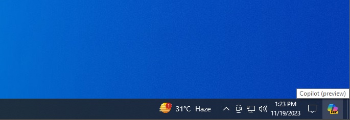 How to enable Microsoft Copilot on Windows 10 Copilot-pinned-to-the-taskbar.jpg