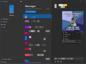 How to copy text from Image in Your Phone App in Windows 10 copy-text-from-image-300x225.png