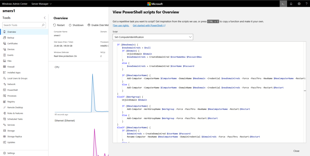 Windows Admin Center version 2007 now generally available Core-functionality-1024x515.png