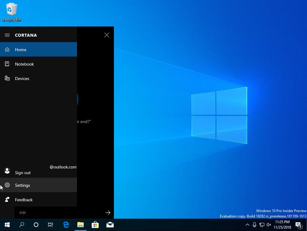 Closer look at Windows 10’s rumoured new Search experience, volume flyout Cortana-in-19H1-1.jpg