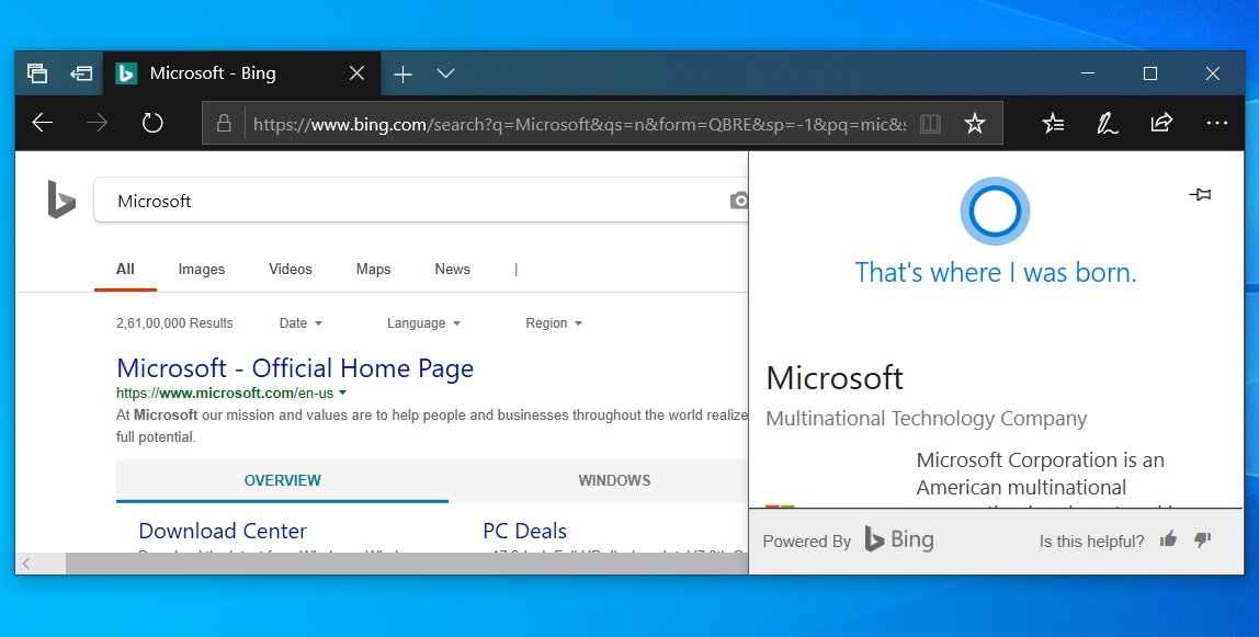 Chromium Edge for Windows 10: The new features you can expect Cortana-in-Edge.jpg