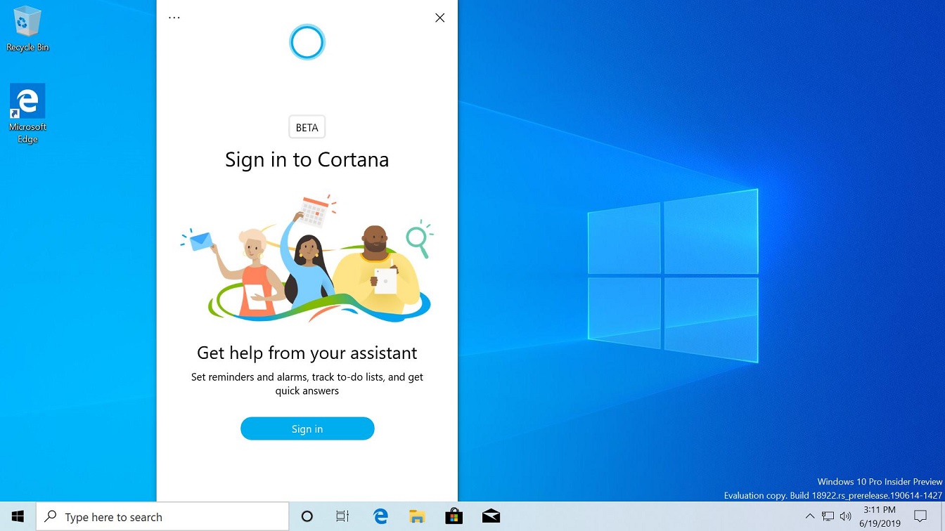 Windows 10 20H1 comes with more hidden features Cortana.jpg