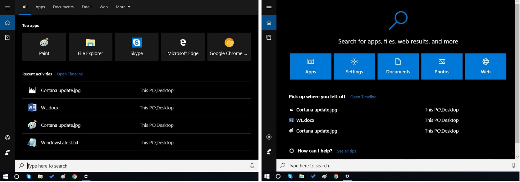 Microsoft is rolling out a Cortana update with new design on Windows 10 Cortana-new-vs-old.jpg