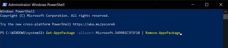 Removing Cortana from Windows 10 is now easier than ever Cortana-PowerShell.jpg