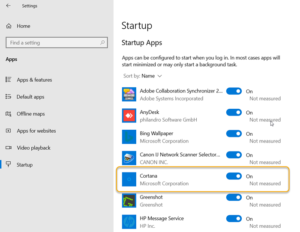 How to disable Cortana from auto starting with Windows 10 cortana-startup-300x232.png