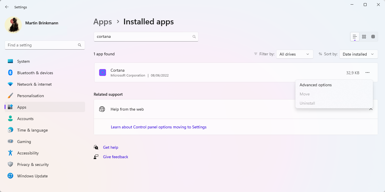 Microsoft deprecates the Windows Cortana app cortana-windows-app.png