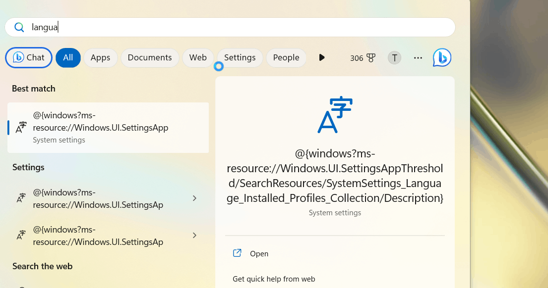 Windows search shows Resource URI instead of localized String cQTPxoG9fLMHI%2bvWNQdvj5t0ohMawGtgaMChgFVsDKG2yNPArSHtCaRs3DL5dfvtAD2zPZmknCz%2fehBbvUPn6RPDE%3d.png