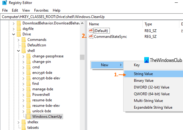 How to add Disk Cleanup to right-click context menu of hard drives in Windows 10 create-CommandStateSync-String-Value.png