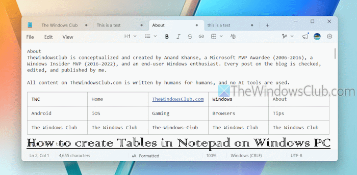 How to create Tables in Notepad in Windows 11 PC create-tables-in-notepad-windows.png
