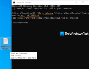 How to generate dummy Test file of any size using Command Prompt in Windows 10 create-test-file-using-command-prompt-in-windows-10-300x233.png