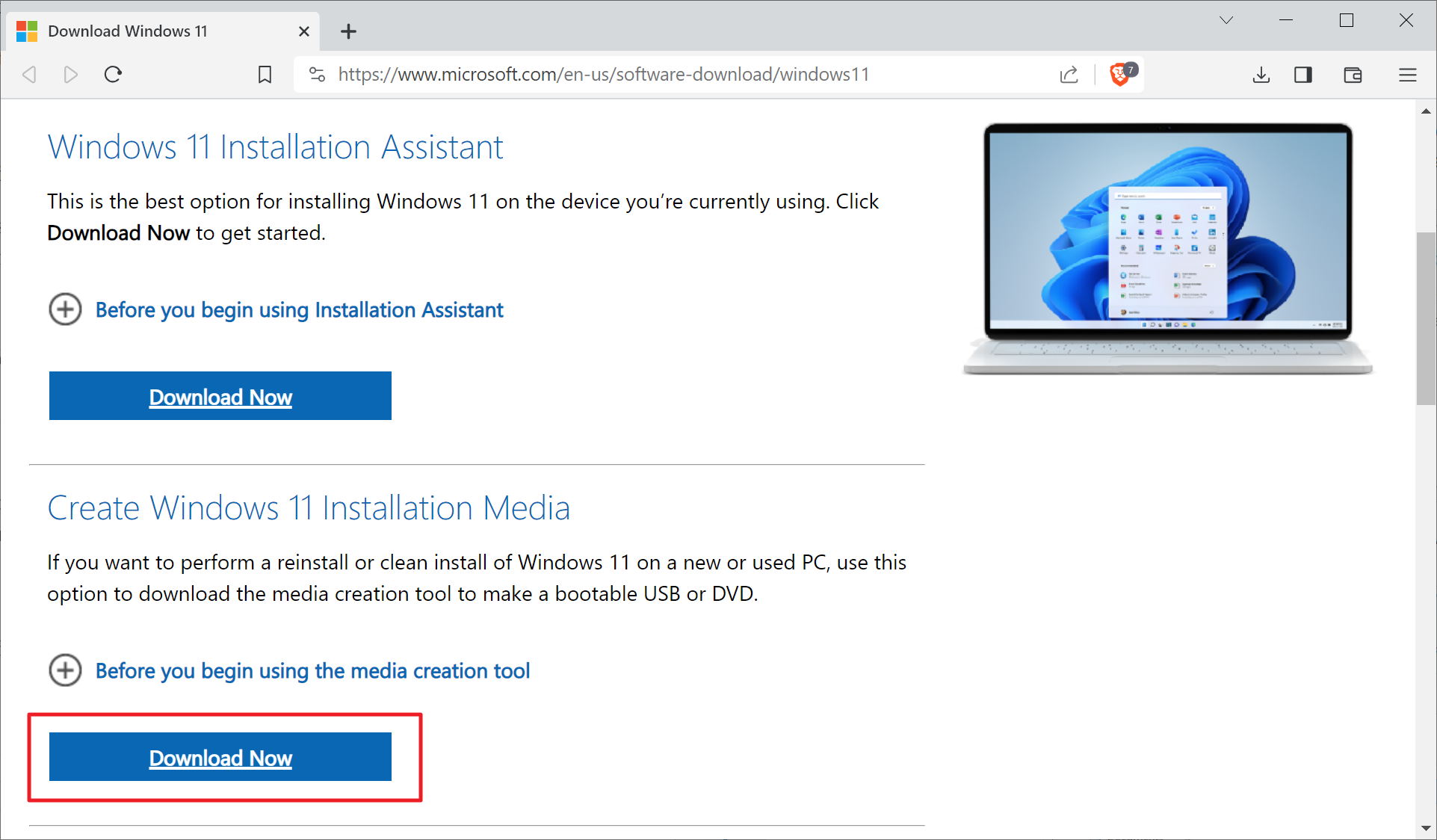 How to upgrade to Windows 11 2023 Update on unsupported hardware create-windows-11-installation-media.png