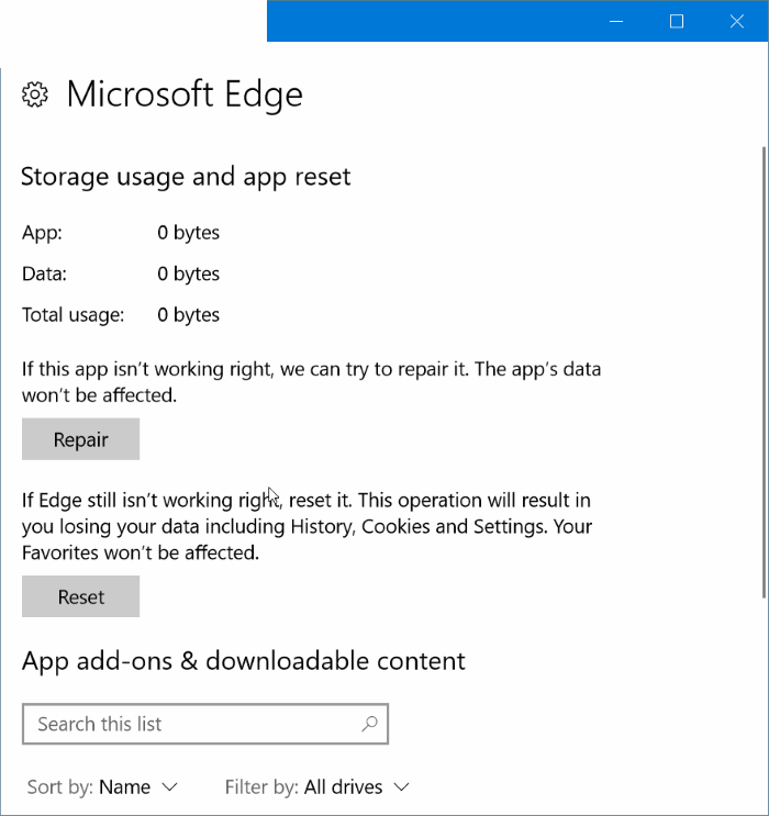 Why doesn't Edge provide this dialog's button as default button when the browser launches? cU85bsd.png