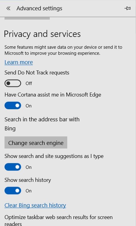 Microsoft is working on a new improved Settings page for Edge browser Current-Edge-browser-settings.jpg