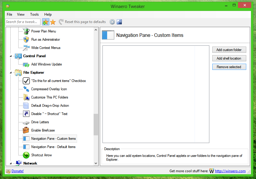 how to add a windows app to the navigation pane in File Explorer ? custom-items.png