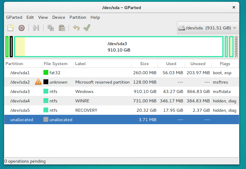 Widows 10 recovery partition exists but winRE is disabled Cvk5p.png