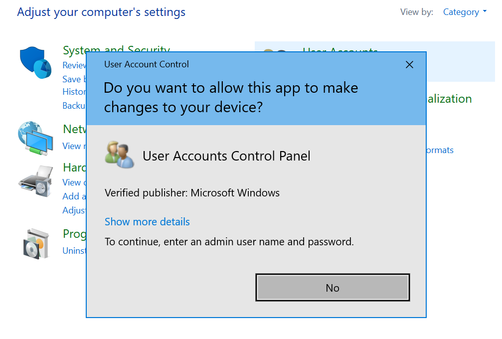 I changed admin account to standart user. But everything wants "To continue, enter an admin... d0466b7e-dd56-4a69-a122-8ec7fcf5e209?upload=true.png